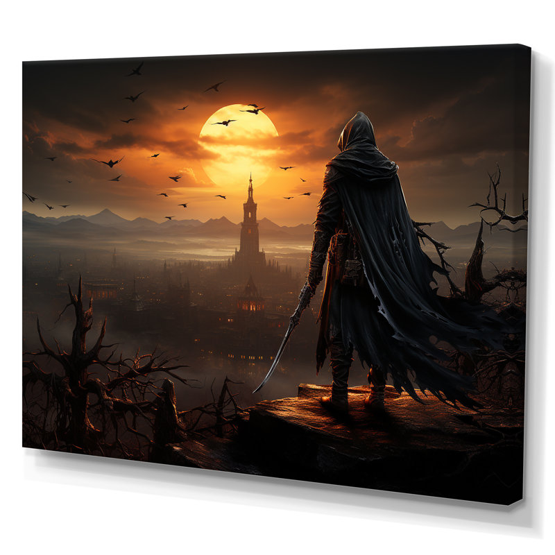 «Watchful Villian III», reproduction d'art sur toile, H 34 po x l 44 po x P 1,5 po, Toile tendue