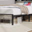 Structure de lit plateforme, en bois, avec rangement et 2 portes, sans bruit-262423834