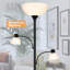 Lampe torchère sur pied de 72 po avec lampes de lecture réglables de 8 W et lampes industrielles de salon