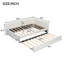 Lit plateforme capitonné en lin avec lit gigogne simple TG-320557697