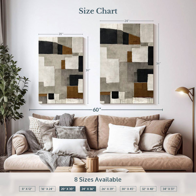 Avery Geometric Blocks I, 36" H x 24" W