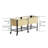 36" Tall 72" Long Rectangular Metal Outdoor Elevated Planter with Wheels
