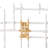 Large 32X1.5X26" Geometric Wall Decoration, White And Gold, Elevate Modern Living Room With Gold Accents Decor, White+Gold, Sophisticated For Home Decor