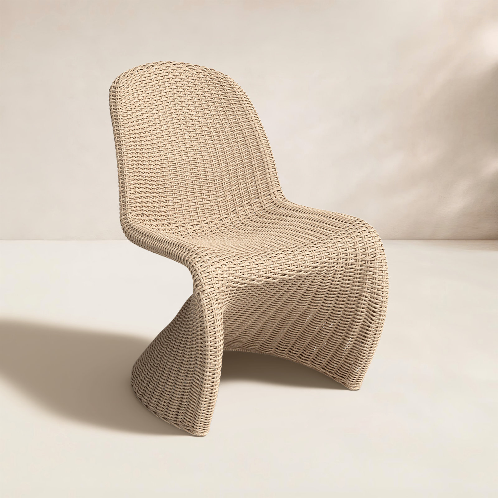 Daughtery Patio Side Chair, Vintage White