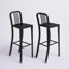Commercial Grade Metal Indoor-Outdoor Stool with Vertical Slat Back-1824115533-1824115529