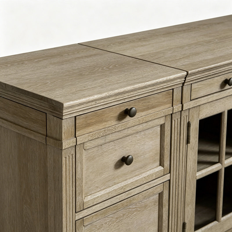 Table de buffet 70,07 "de large, Light Grey