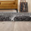 Moroccan Shaggy Collection Rugs Boho Design in Dark Grey/Ivory-108648308