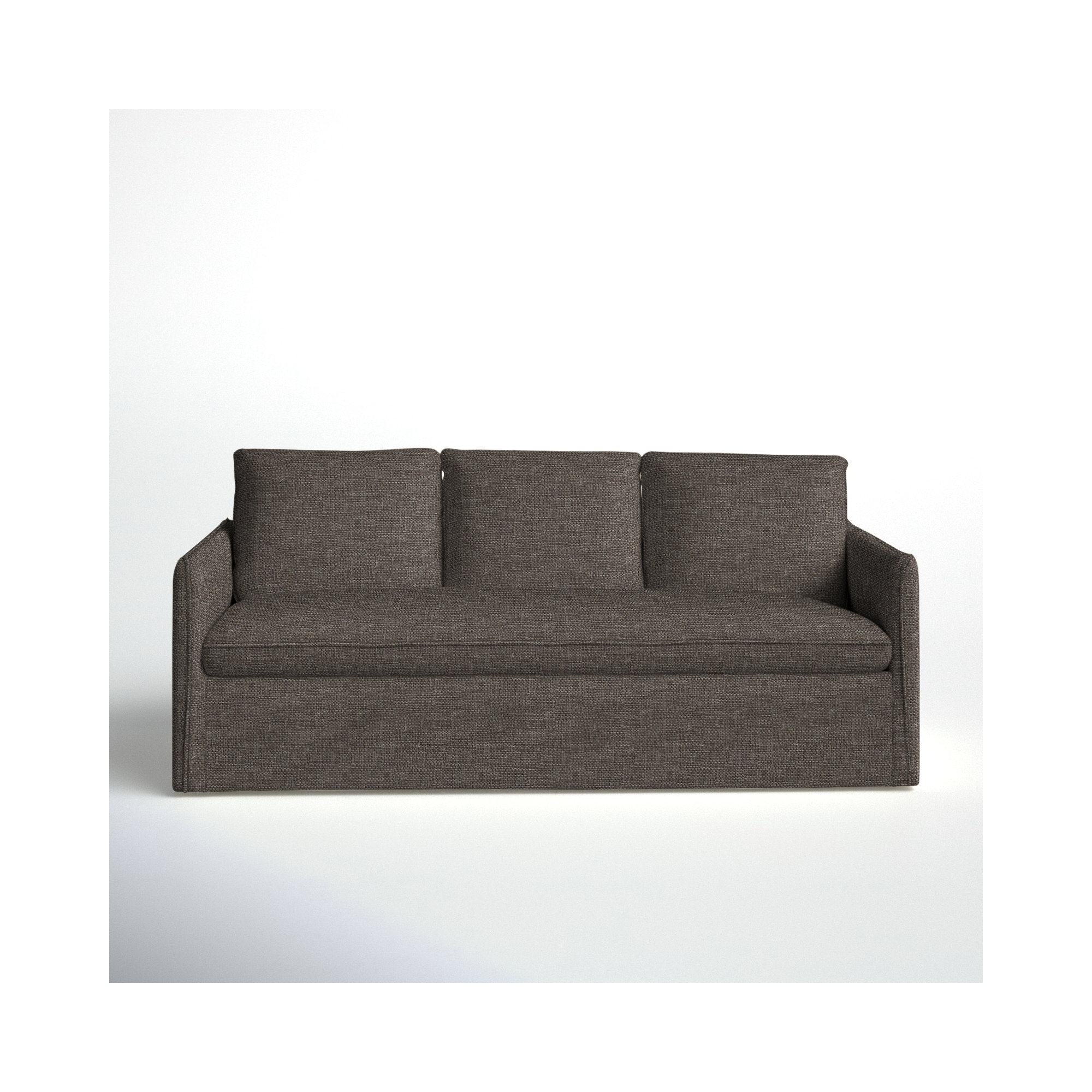 Bellatrix 83'' Slipcovered Sofa, Drusky Charcoal Sustain® Basketweave