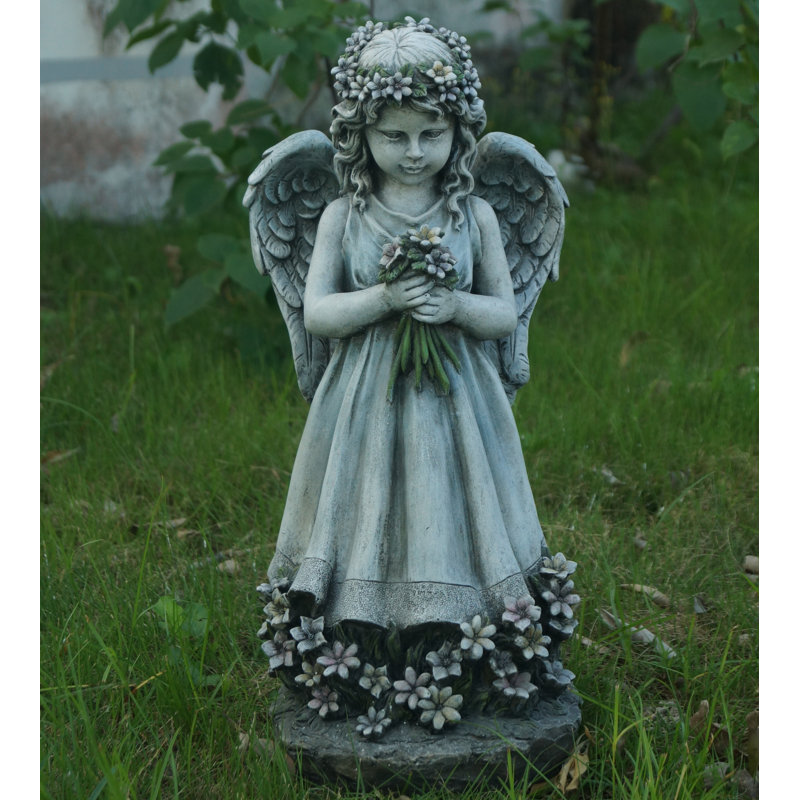 Statue à fleurs ange