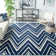 Sanyla Hand Tufted Wool Chevron Rug