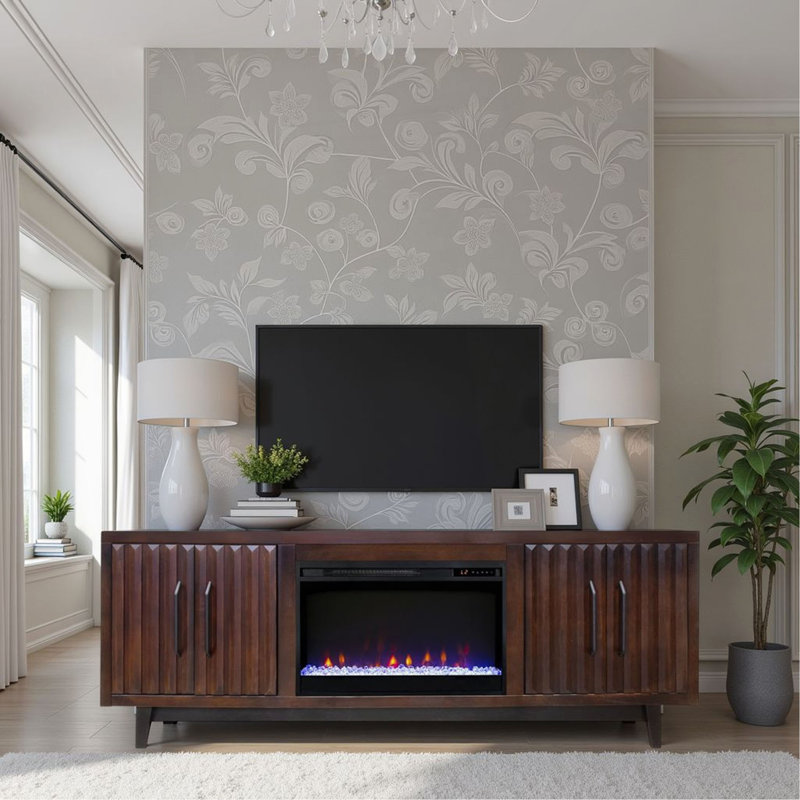 Meuble télé Radiance de 75 po pour téléviseur de 85 po ou moins Radiance, Brun