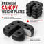 Gazebo Weights Set Of 4 Stackable Canopy Leg Weight Plates 20Lb Outdoor Tent Anchor Blocks For Patio Garden Market Stall Shelters