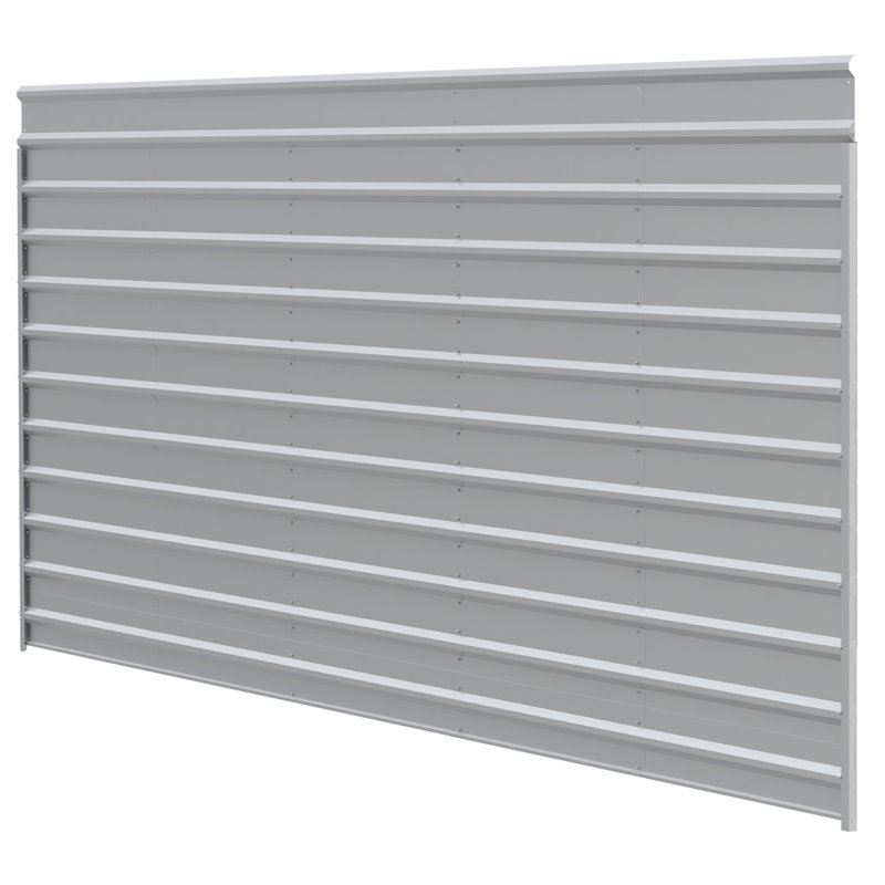 Ensemble mural 24 po x 9 po pour abri d'auto en acier 24 po, H 96,75 po x l 0,875 po x P 271,75 po