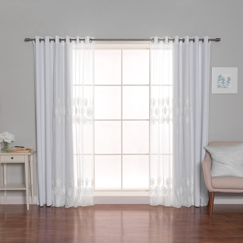 Brunonas Blackout Curtains / Drapes, 52"W x 84"L, Vapour