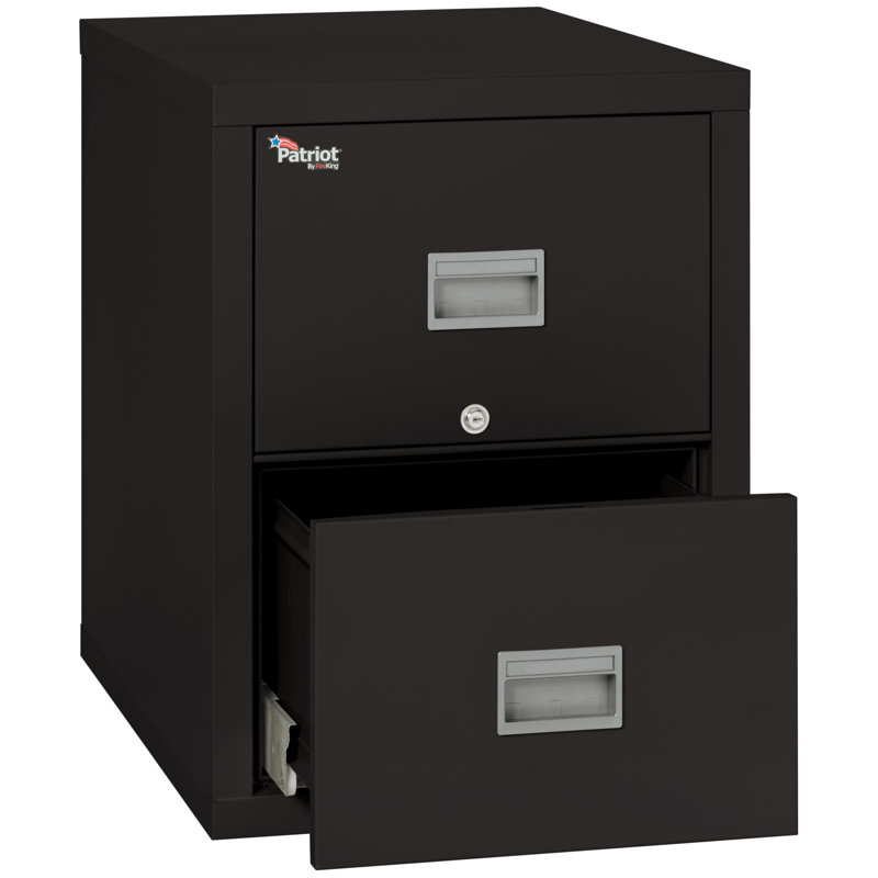 Classeur vertical à 2 tiroirs Patriot, Noir, H 27,75 po x l 17,75 po x P 31,56 po