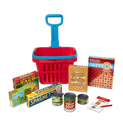 Preschool Pretend Grocery Shopping Accessories with Kitchen Accessories