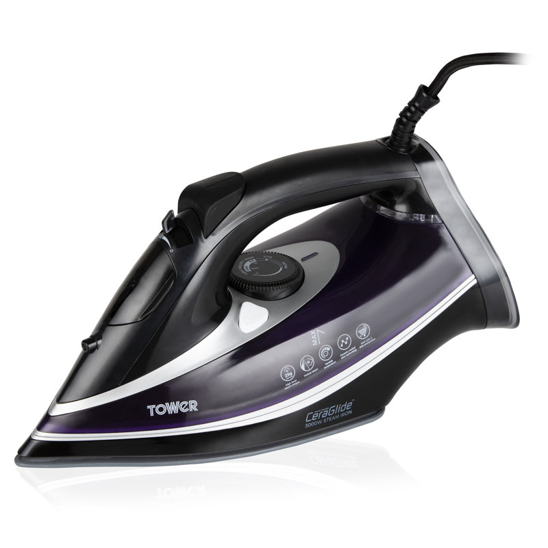 Tower Ceraglide 3100W Ultraspeed Steam Iron, Purple