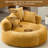 Foam Bean Bag Chair for Adults, 41.7" Round Bean Bag Sofa, Soft Chenille Lounge Chair for Teens, Bedroom & Living Room-608921551