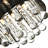 4 Light 10in Flush Mount Chrome Frame & Black Shade with Crystal Drops-572739505