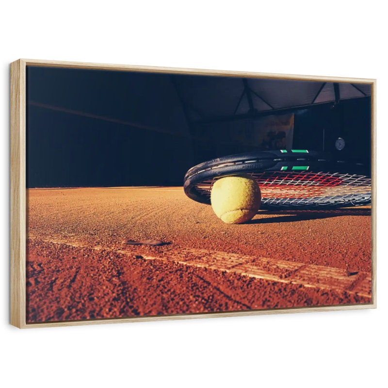 Tennis Sport, Cadre flottant en bois naturel, 46 po x 31 po