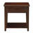 Walnut End Table with Bottom Shelf