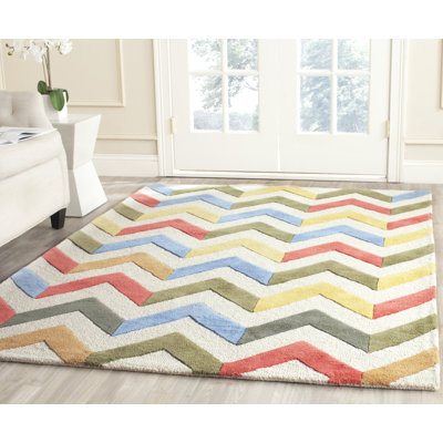 Ellicott Hand Tufted Wool Chevron Rug
