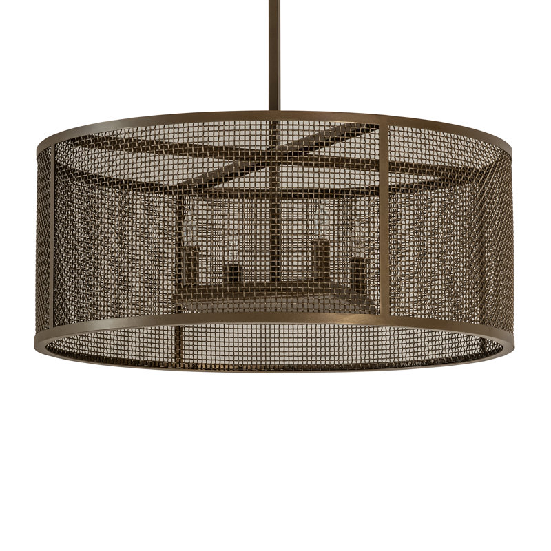 Luminaire suspendu tambour 4 lumières Cilindro