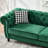 85" Mid Century Modern Velvet Chesterfield 3-Seater Sofa With Rolled Arms & Nailhead Trim, Upholstered Couch For Living Room & Office, Green
