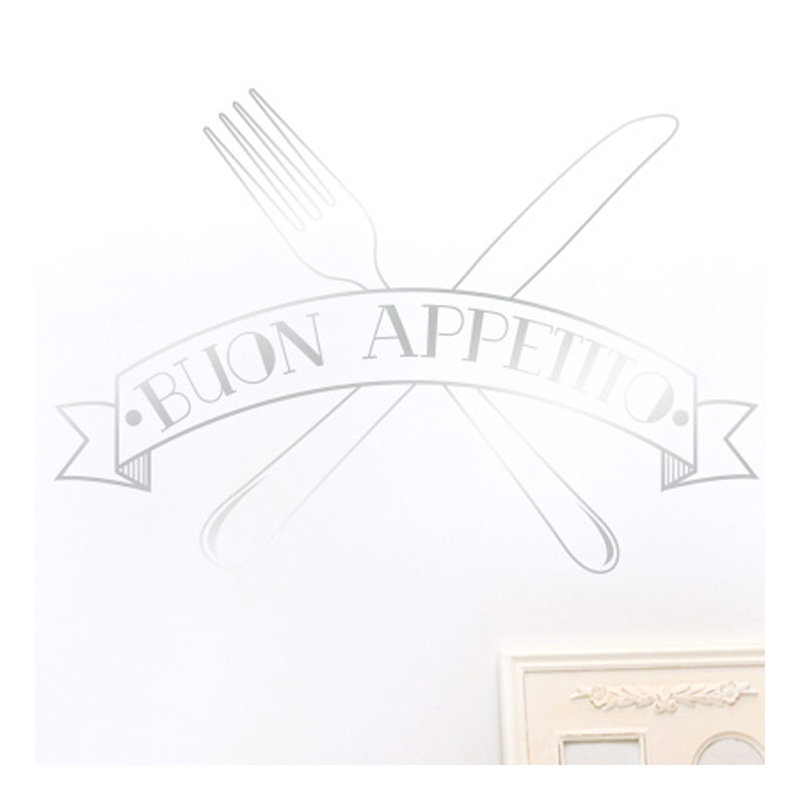 Wall Decal, Shiny Silver, Large
