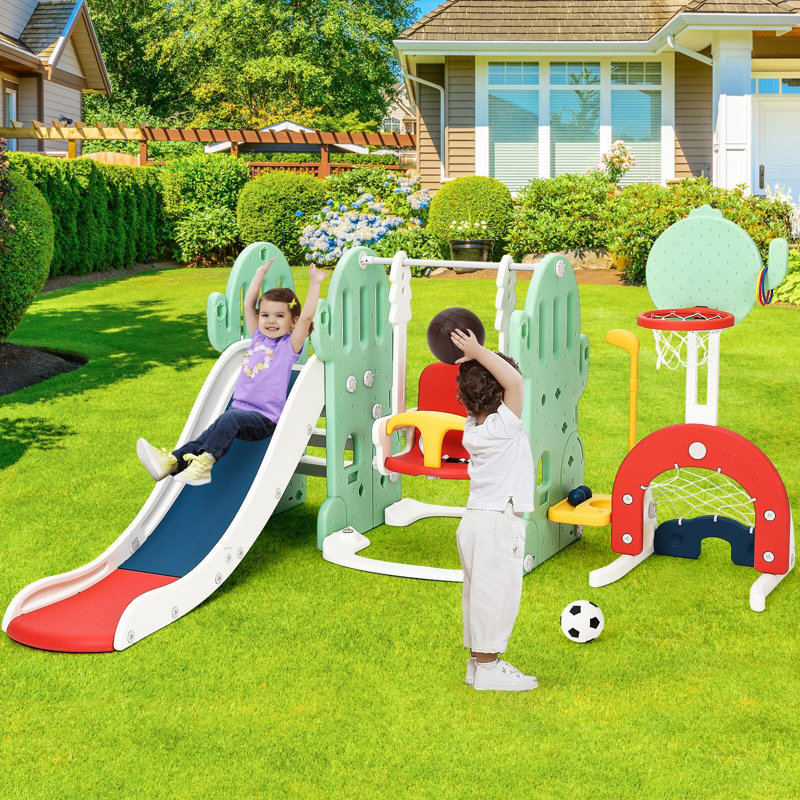 Portique Babevy avec, Blanc / Bleu / Rouge, Multicolore