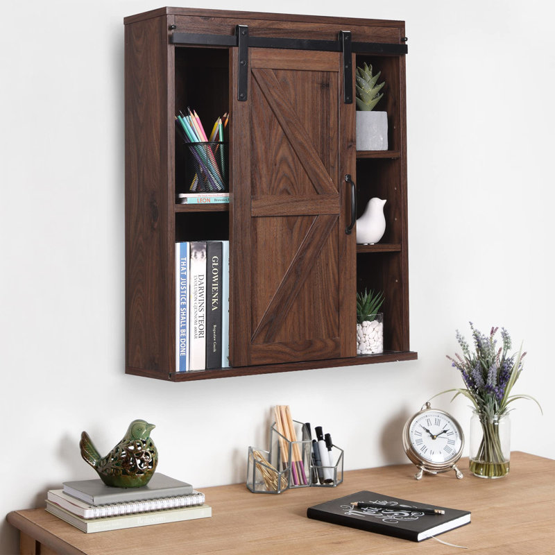 Armoire de salle de bain murale Breene, Noyer