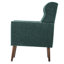 Chaise d'appoint moderne et confortable avec coussin, revêtement en chenille, pieds en bois massif pour les petits espaces