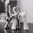 Silver White Cat Ceramic Decorative Object-1811568034