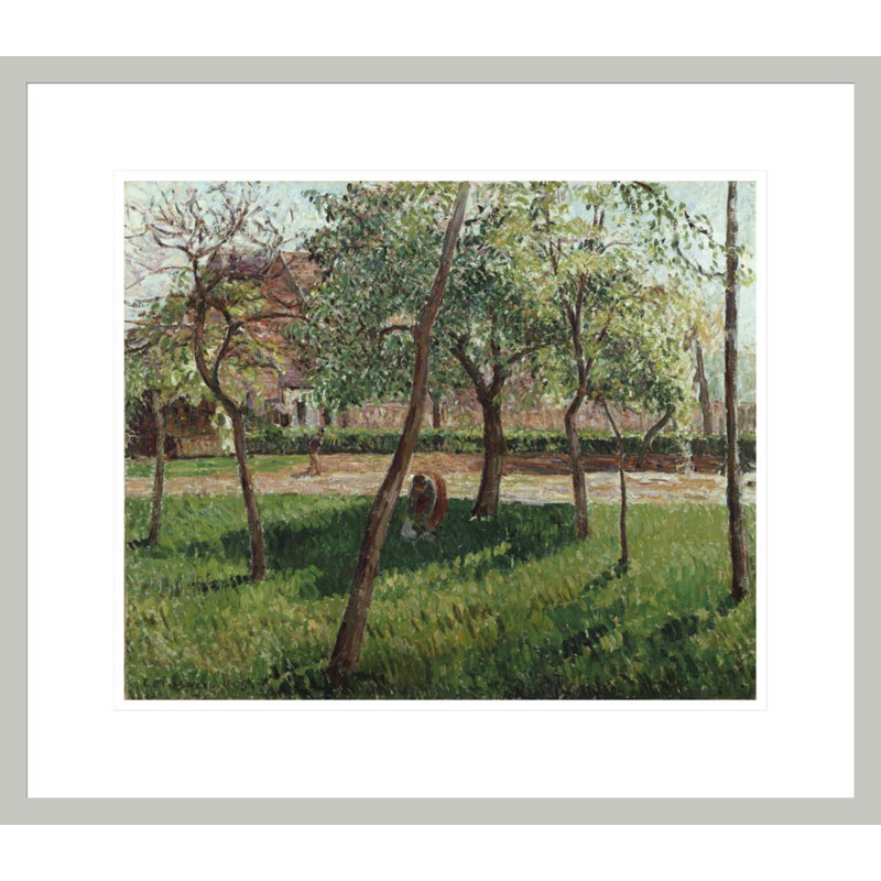 «The Enclosure at Eragny» par Camille Pissarro, impression giclée sur cadre, 17.75" H x 20.35" W
