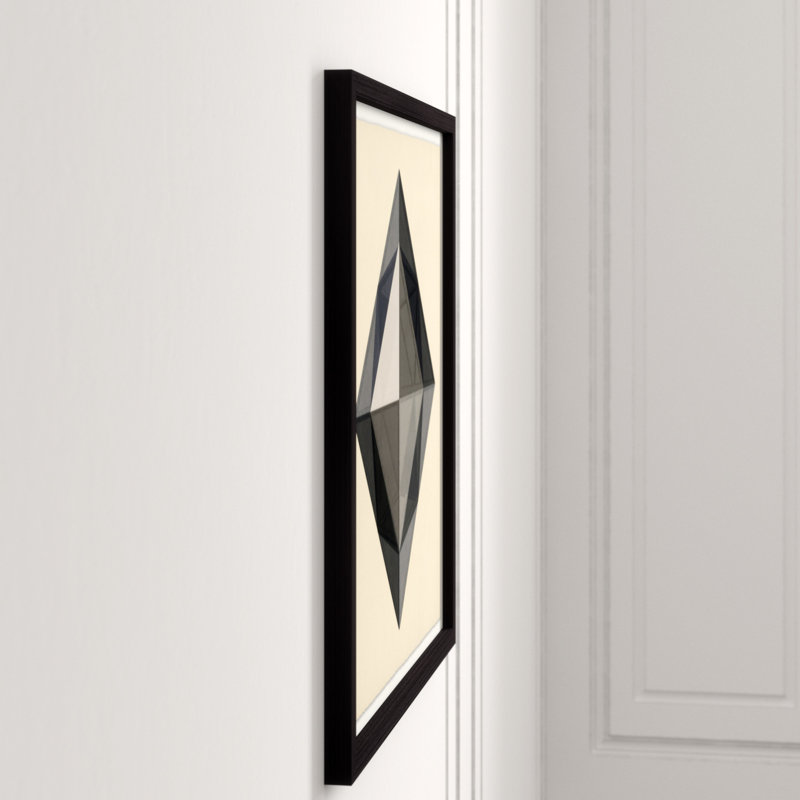 Translucent Form 2' Framed Graphic Art Print on Glass