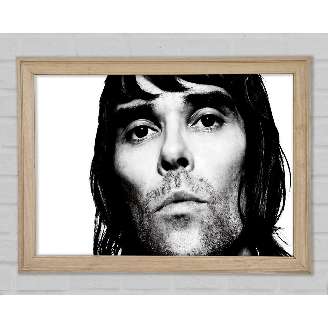 Ian Brown B N W Gerahmter Druck