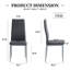 Ensemble de salle à manger rond 3 pièces, ensemble de 2 chaises de table pour la cuisine et la salle à manger, coin repas, plateau de table en verre, argent / gris ardoise-1303184374-1303184369