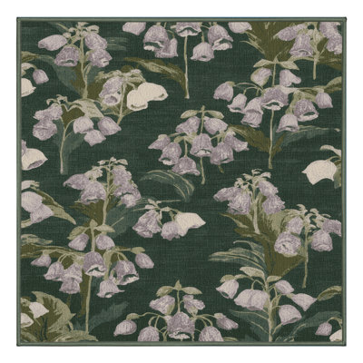 Tapis vert botanique lavable à la machine