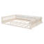 Lit plateforme tapissier en bois pleine grandeur avec garde-corps et coussin-1864005163