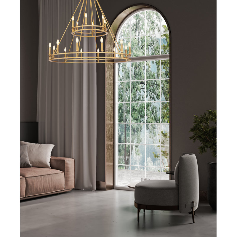 Lustre en laiton 18 lumières Dennison Signature