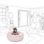 Cuddler intérieur rond en fausse fourrure Coco-175360733-175360730
