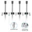 Stainless Steel Broom Storage with 4 Racks and 5 Hooks-1316443098