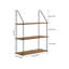 60cm W Metal Wall Mounted Shelving Unit