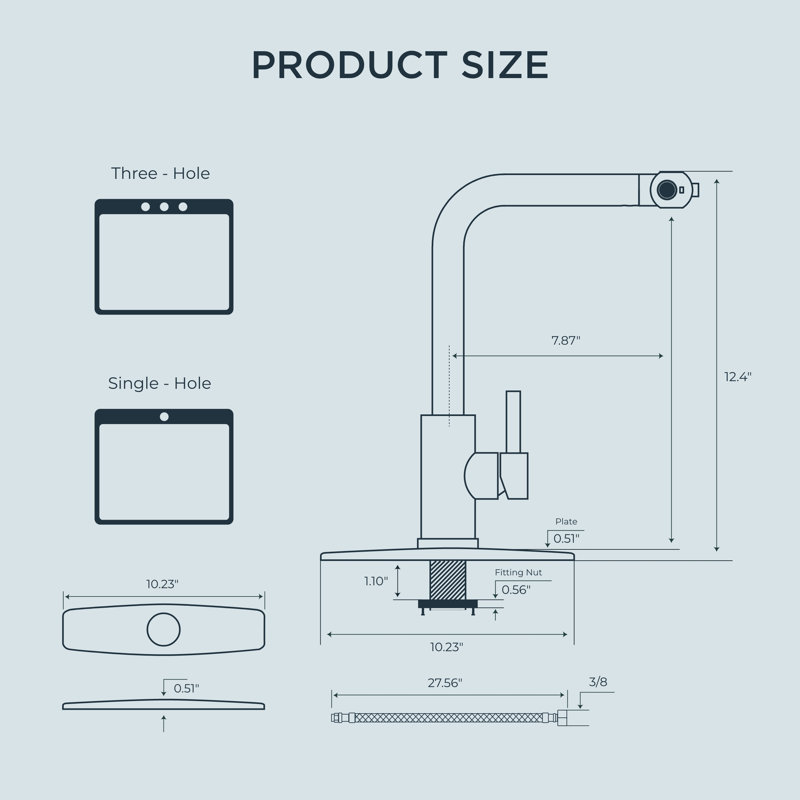 FURUISI Pull Down Kitchen Faucet, Stainless Steel Kitchen Sink Faucet 3 in 1 Function, Waterfall Modern Faucet for Kitchen Sink, Bar, Laundry, Rv