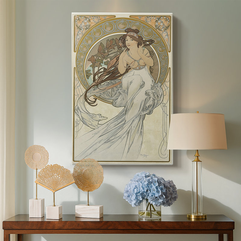 The Arts: Music - Gallery, toile tendue par Alphonse Mucha, 18 x 27