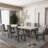 Wexford Collection Set of 4 Mid-Century Modern Parsons Dining Chairs, Upholstered Faux Leather Dining Chairs with Solid Wood Legs, High Back Side Chairs for Dining Room, Kitchen or Breakfast Nook, Gray-587628564