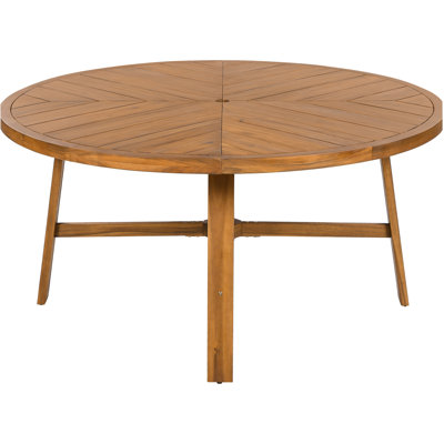 Table de salle à manger extérieure avec un trou de parasol pour patio, cour, jardin