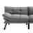 70.9" Upholstered Convertible Reclining Futon Sofa Bed with Adjustable Armrests-1057373613