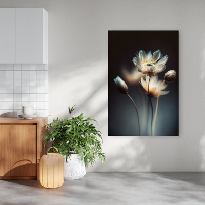 Ethereal Blossoms Contemporary Flower Wall Art Print