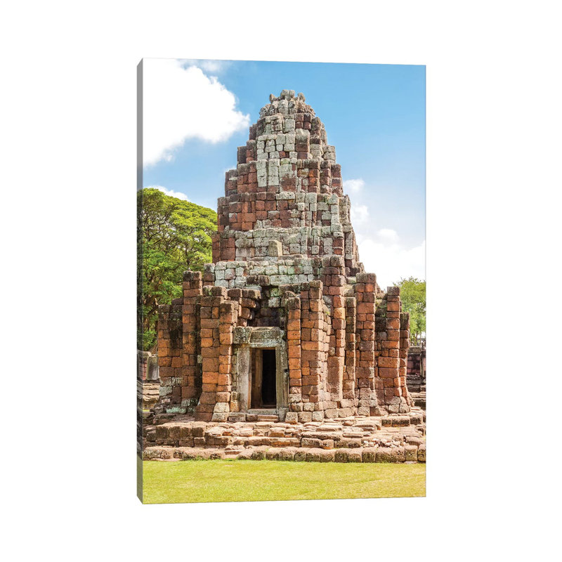 Thailand. Phimai Historical Park. Ruins Of Ancient Khmer Temple Complex. by Tom Haseltine - Wrapped Canvas Gallery-Wrapped Canvas Giclée